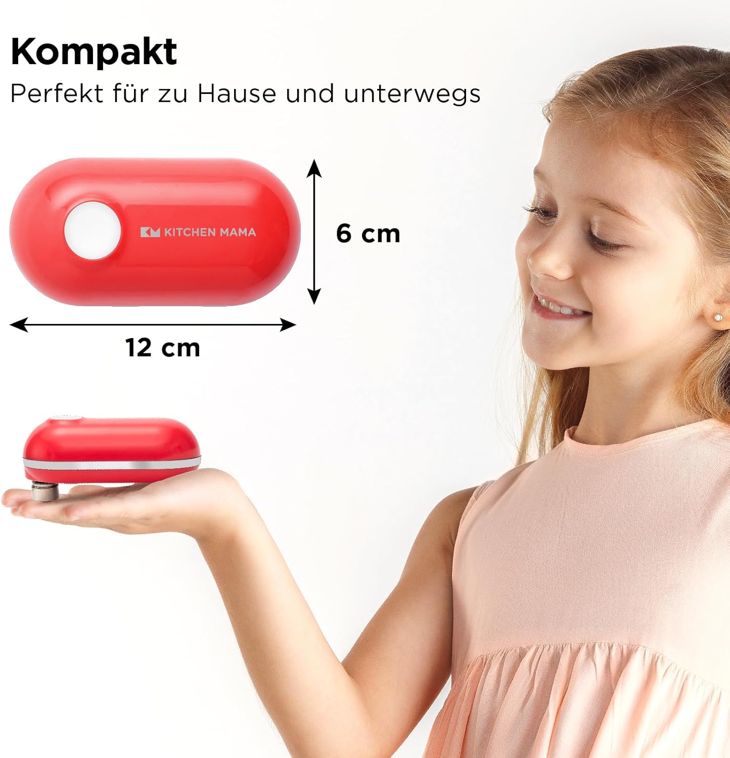 Elektrischer Dosenöffner Mini Plus, Rot