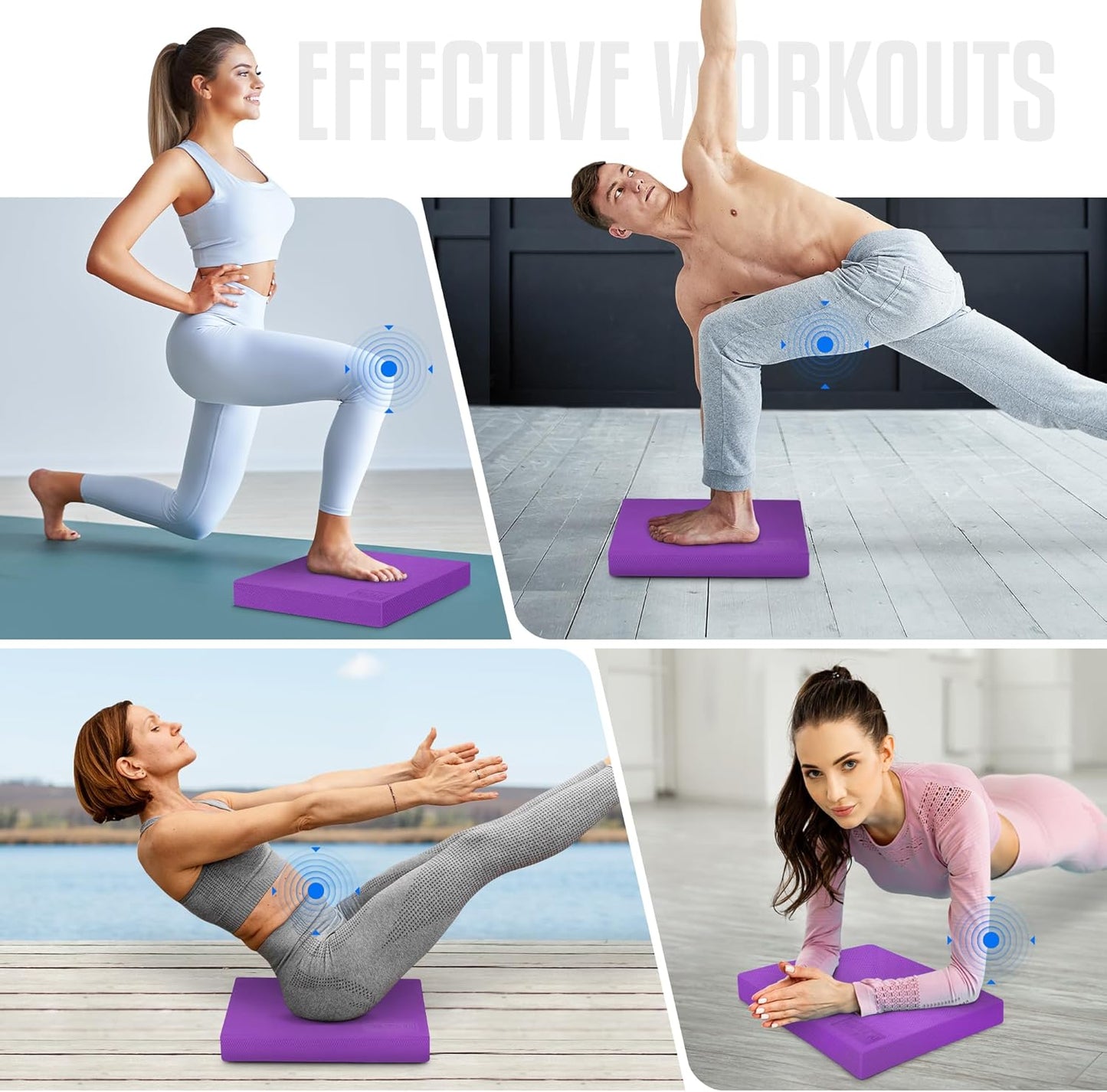 Balance Pad, Lila L - 39.37 x 33.02 x 5.08 cm