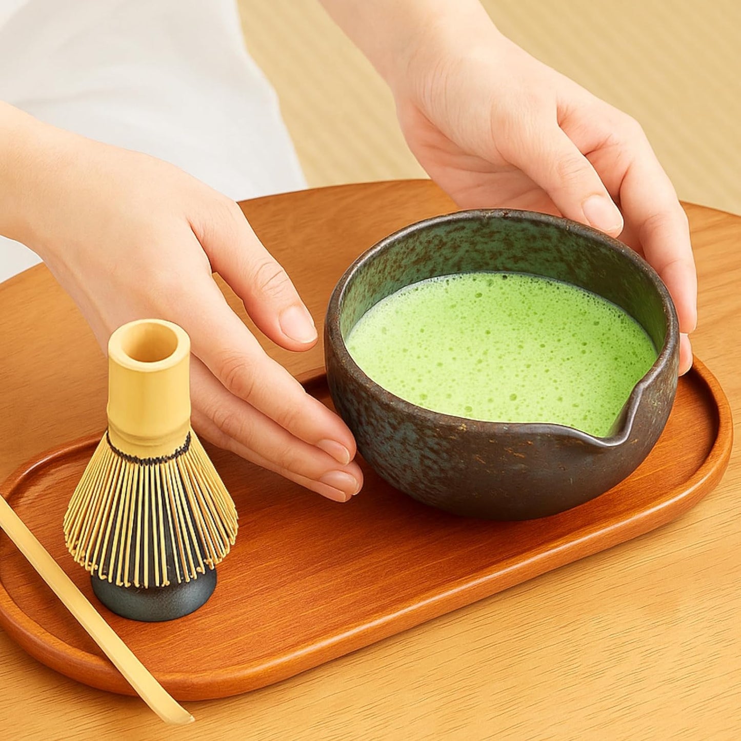 Matcha-Set mit Keramikschale und Zubehör, Rokusho