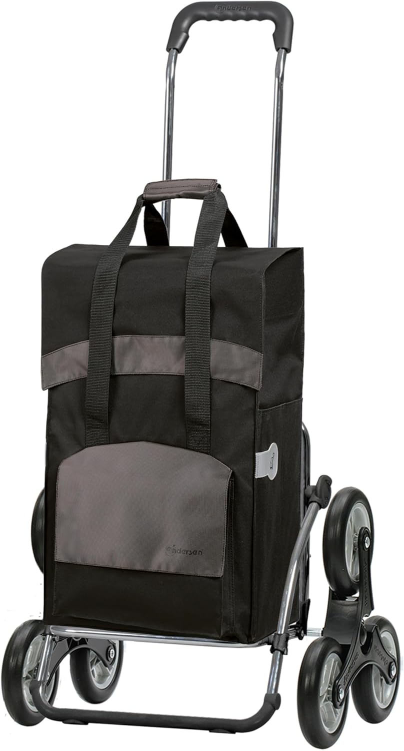 Einkaufstrolley Royal Steel Holly mit Treppensteiger-Funktion (49L), Schwarz