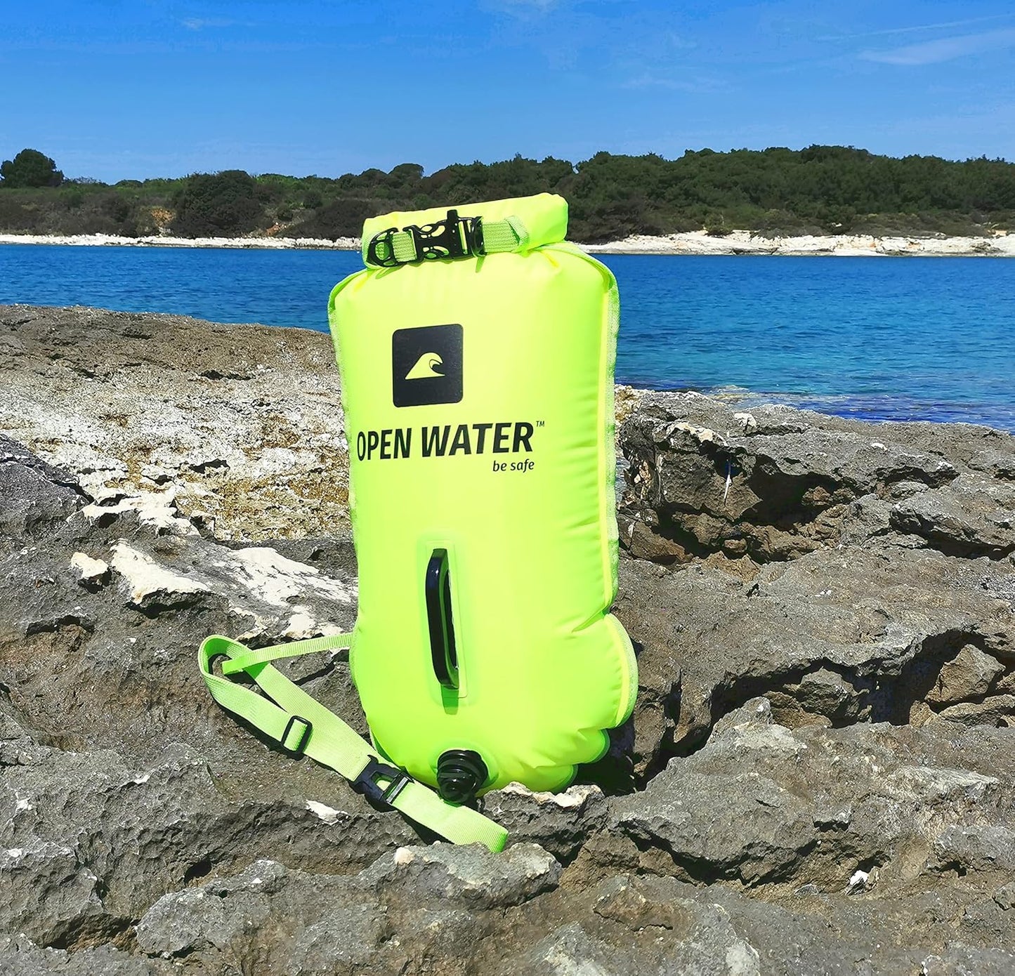 Aufblasbare Schwimmboje XL mit Stauraum, 28L