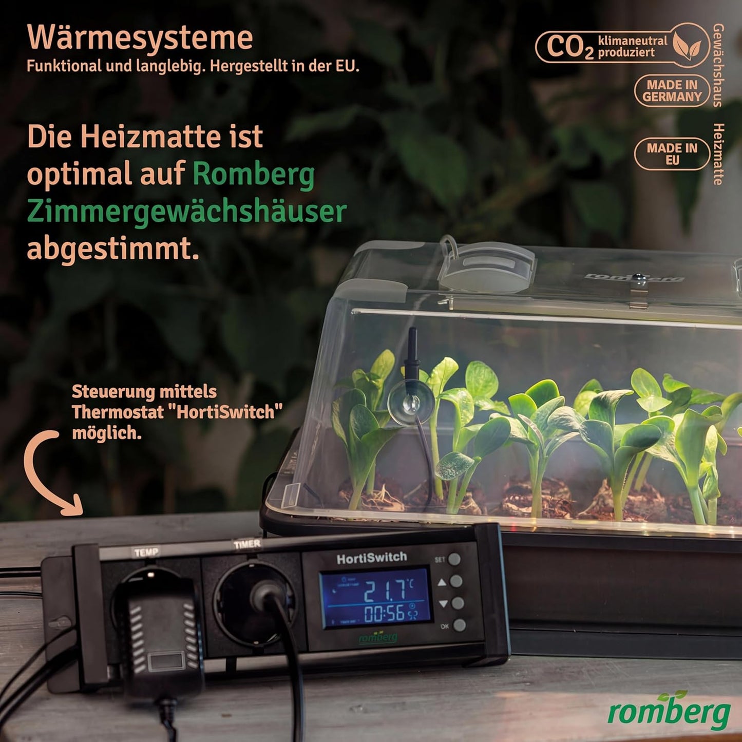 Heizmatte für Pflanzenanzucht, Heizmatte L– 60 × 15 cm | 20W