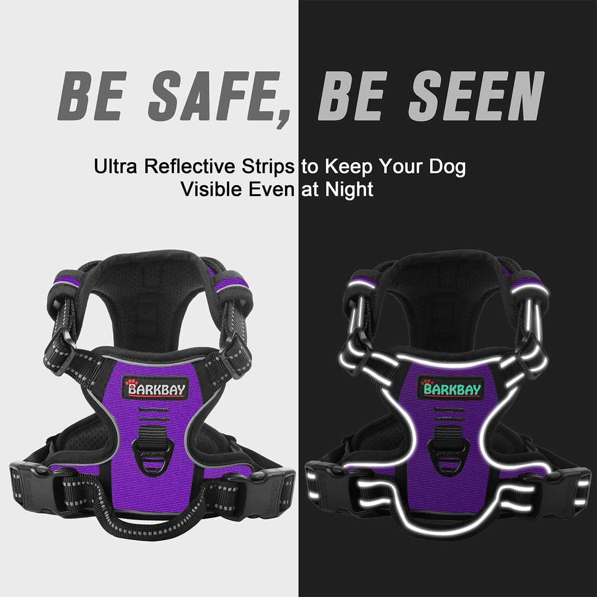 Hundegeschirr, X-Large(Chest:31-38”) Purple