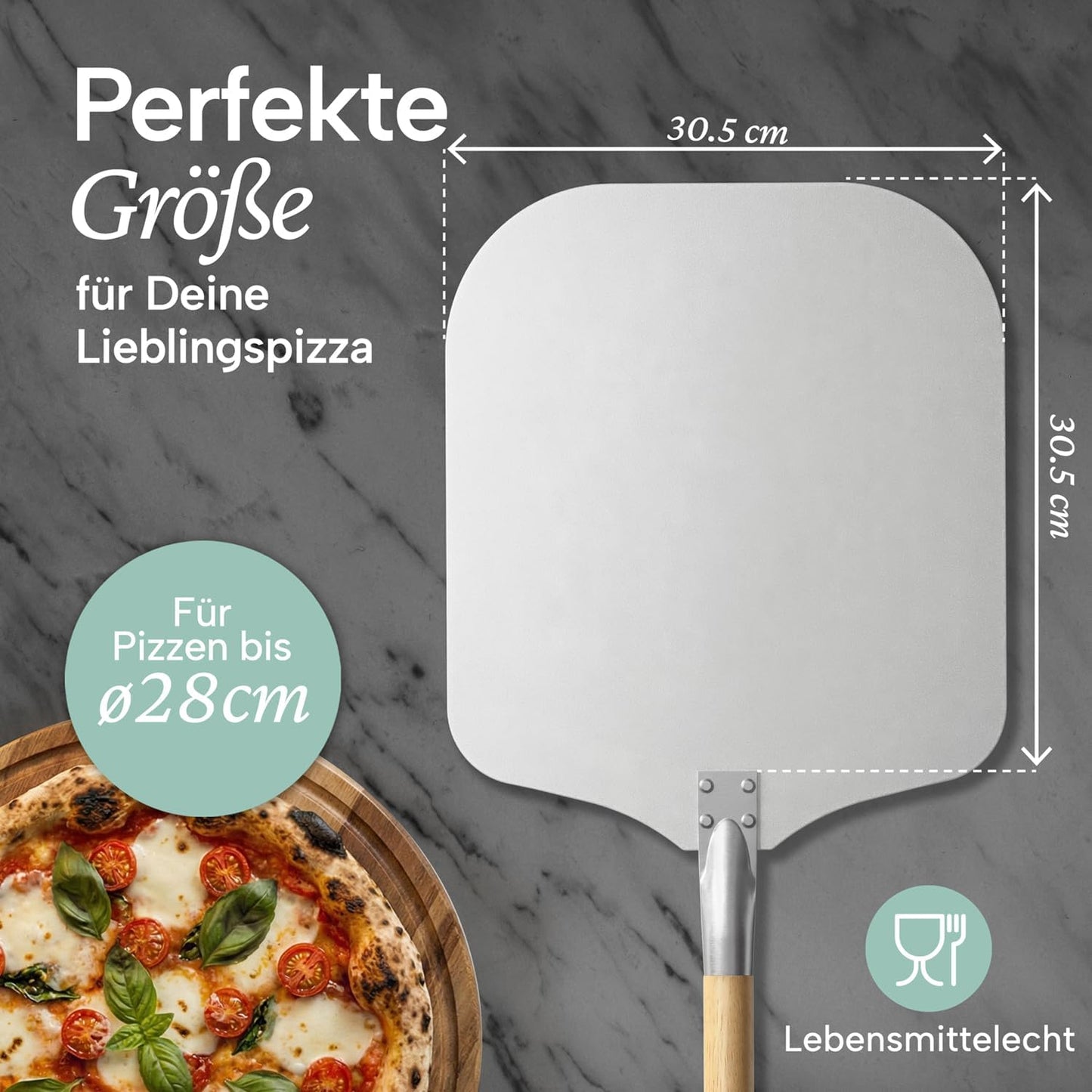 Pizzaschieber, Nicht Perforiert 82 cm