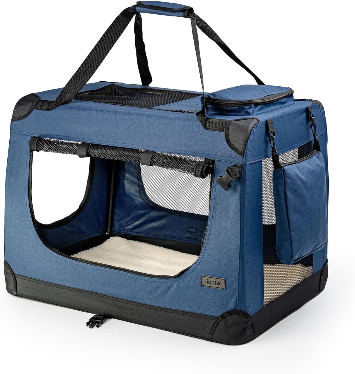 Hundetransportbox, Dunkelblau, 1 - XS: 50x34x36 cm