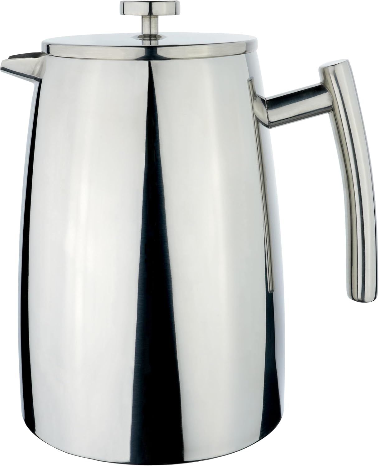 Doppelwandiger Kaffeebereiter aus Edelstahl (2L), Hochglanzpolitur 2L Kaffeekanne