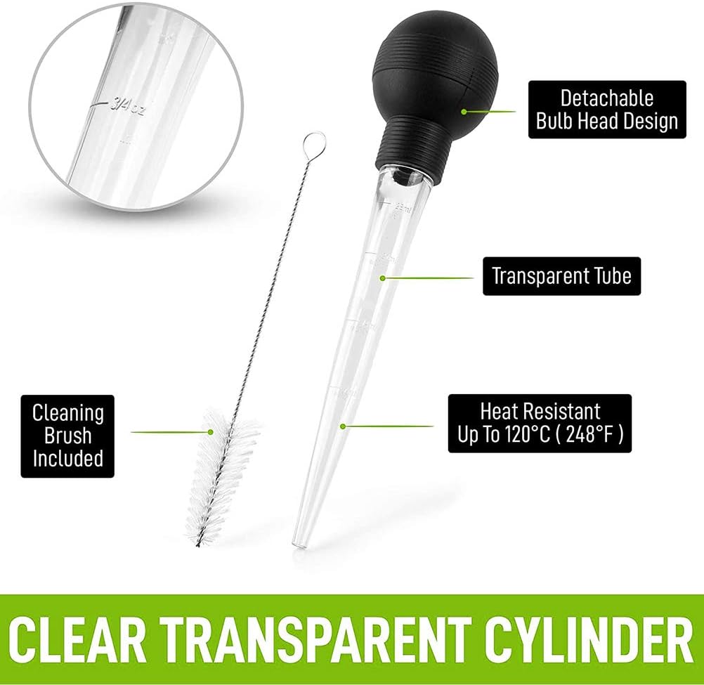 Küchenpipette mit Skalenpumpe und Bürste