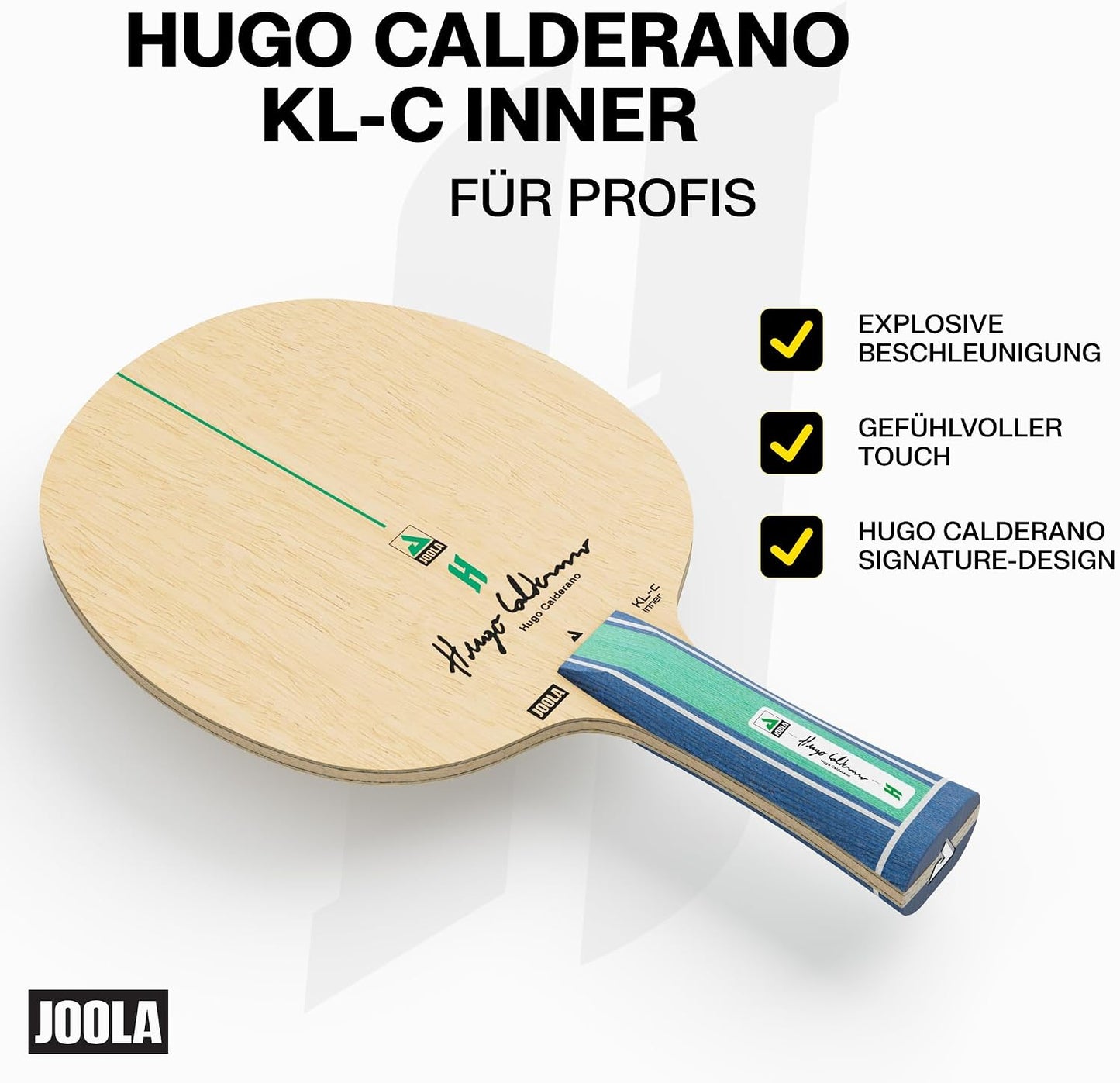 Tischtennisholz Hugo Calderano KL-c, Gerade
