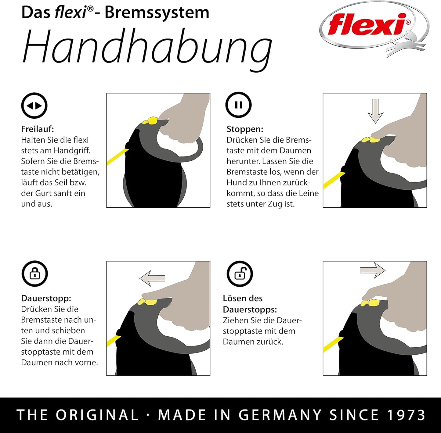 Roll-Leine für grosse Hunde, 10 m (bis 50 kg), schwarz/neongelb L 10 m Vereint