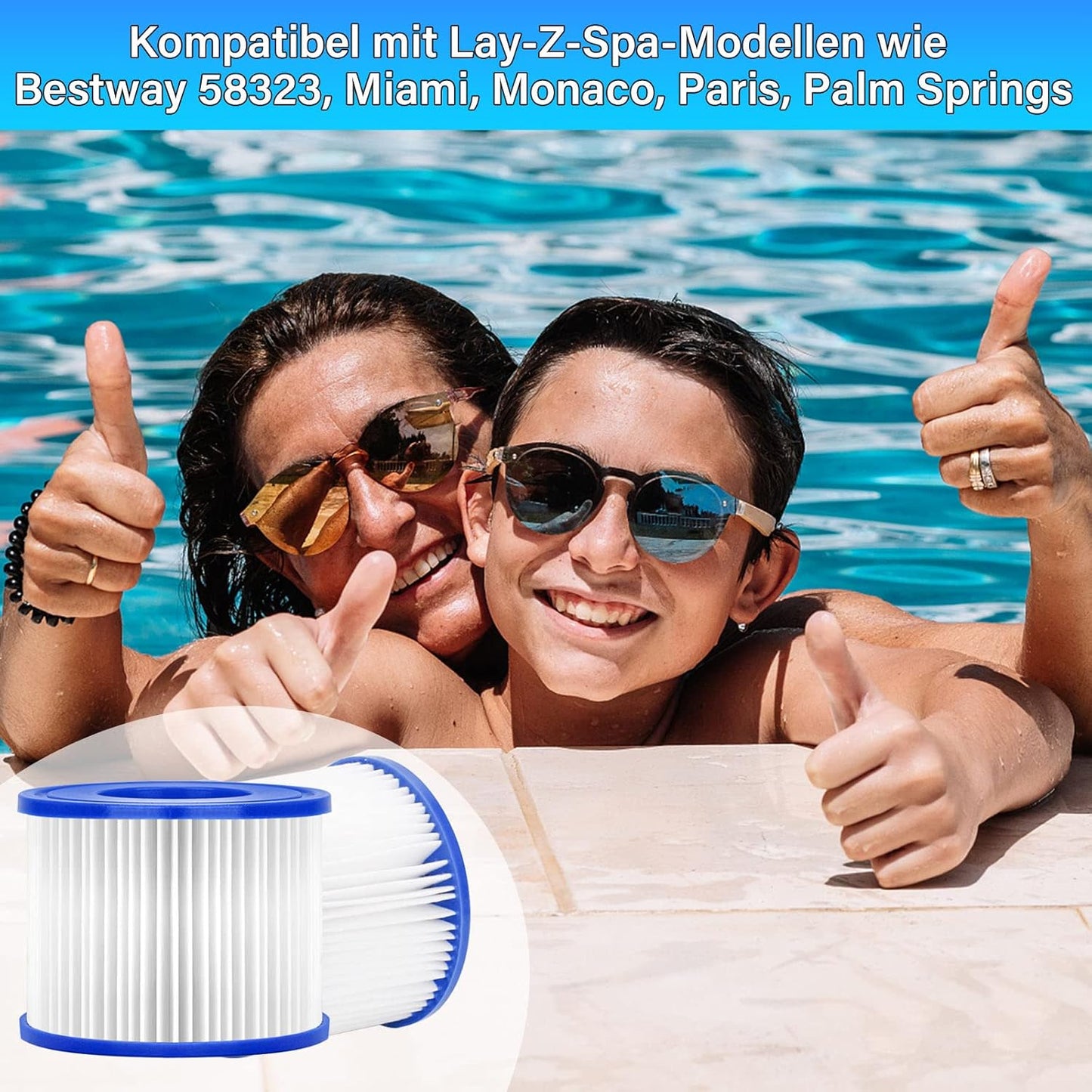 Pool Filterkartuschen VI, 6 Stück
