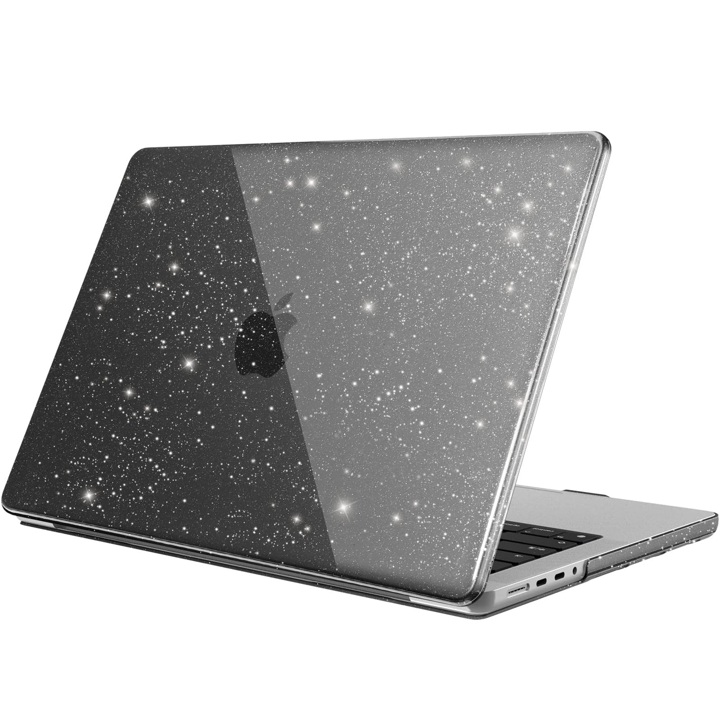 Schutzhülle für MacBook Pro 14 Zoll, Schwarz(Glitzer) Macbook Pro 14''