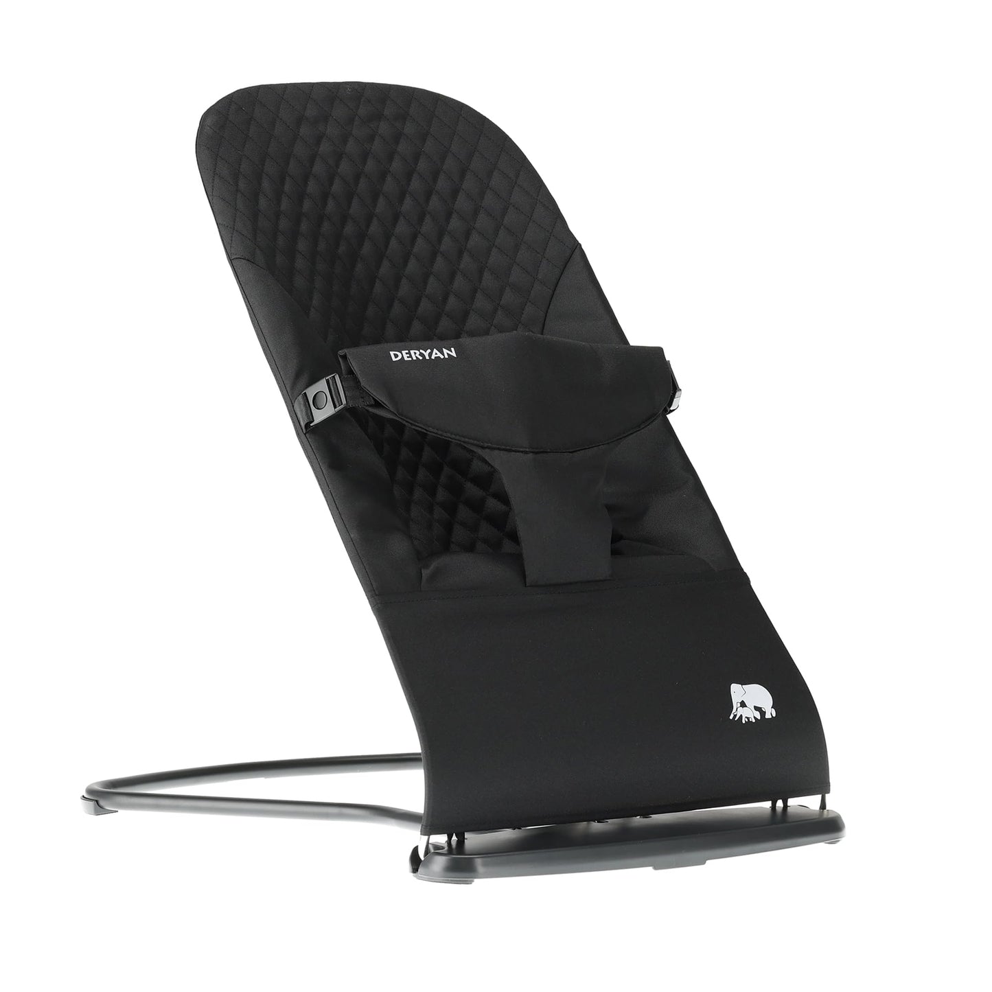 Ergonomische Babywippe Buddy, verstellbar & klappbar, Schwarz