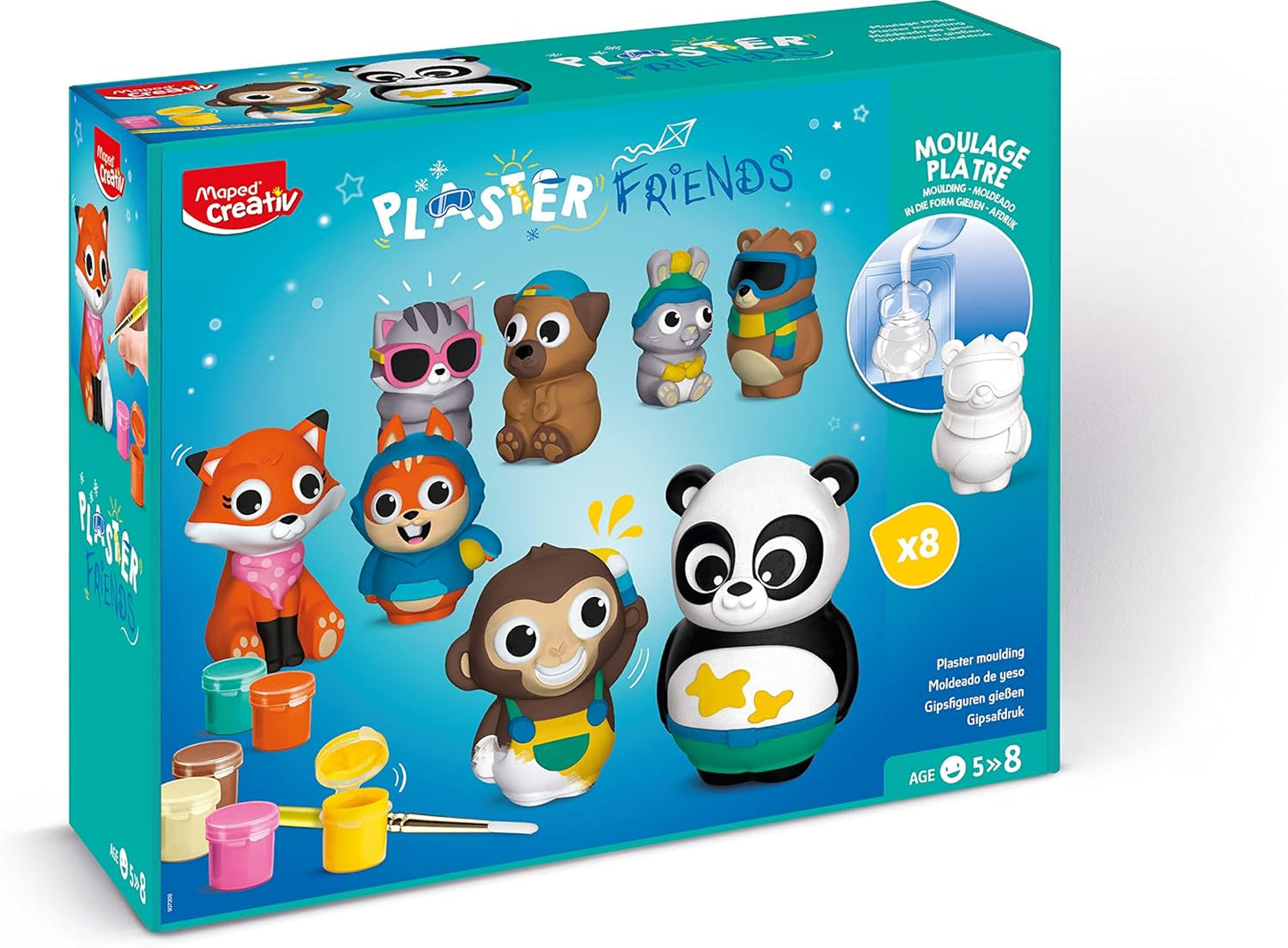 Gipsfiguren Bastel- und Mal-Set Plaster Friends, Maxi