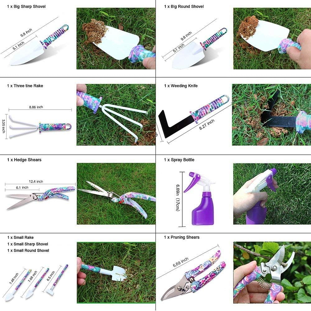 11-teiliges Gartenhandwerkzeug-Set, 11 pezzi set viola