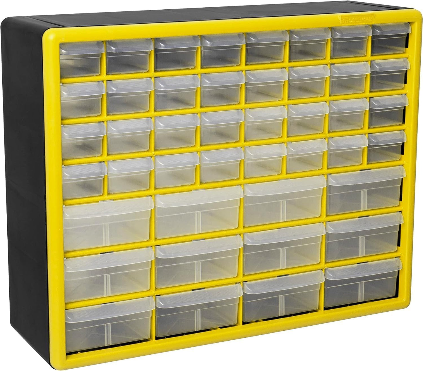 Schubladenschrank mit 44 Schubladen, 44 Drawer Gelb
