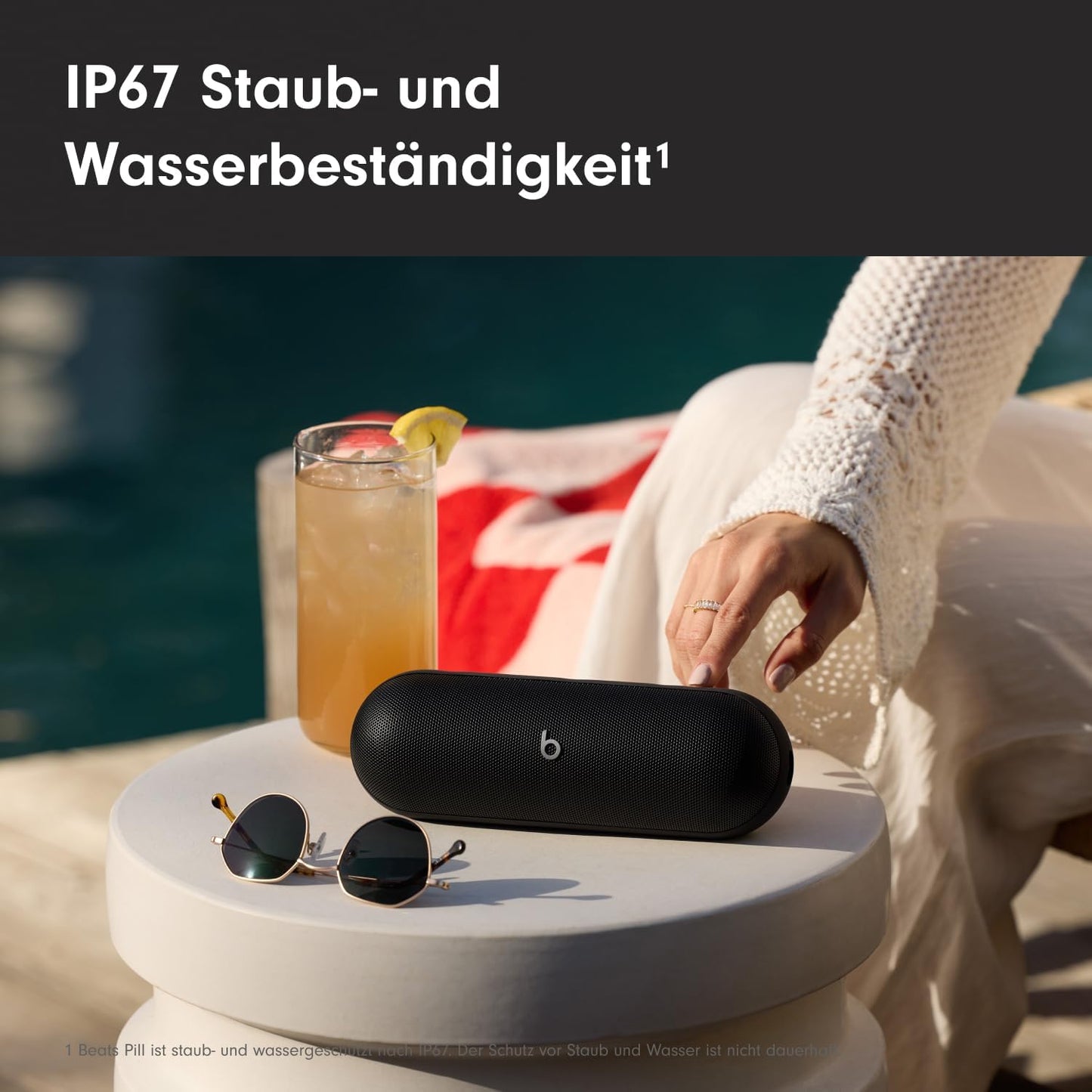 Tragbarer Bluetooth-Lautsprecher Pill, Mattschwarz Pill