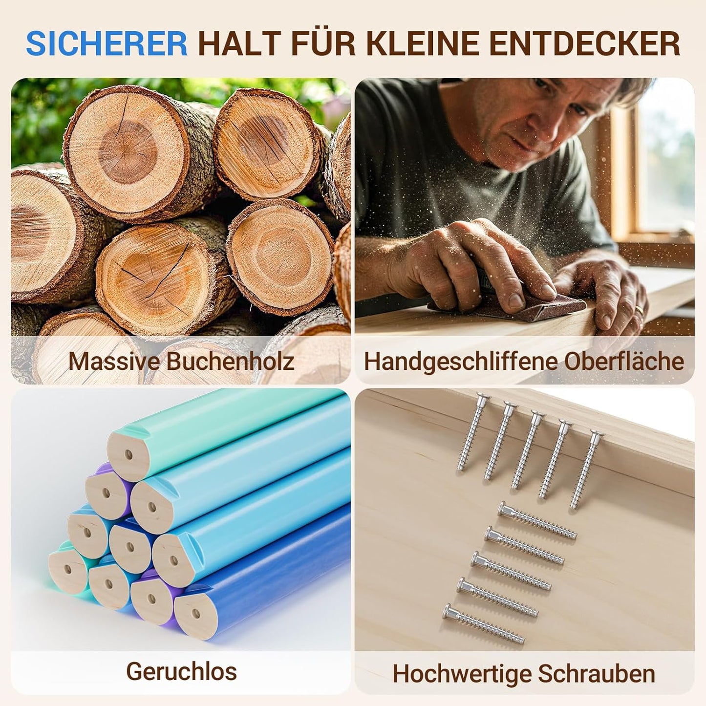 8-in-1 Klettergerüst mit Rutsche & Bogen, M Kühl