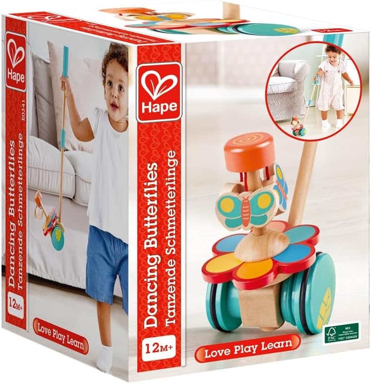 Schiebespielzeug mit Schmetterlingen