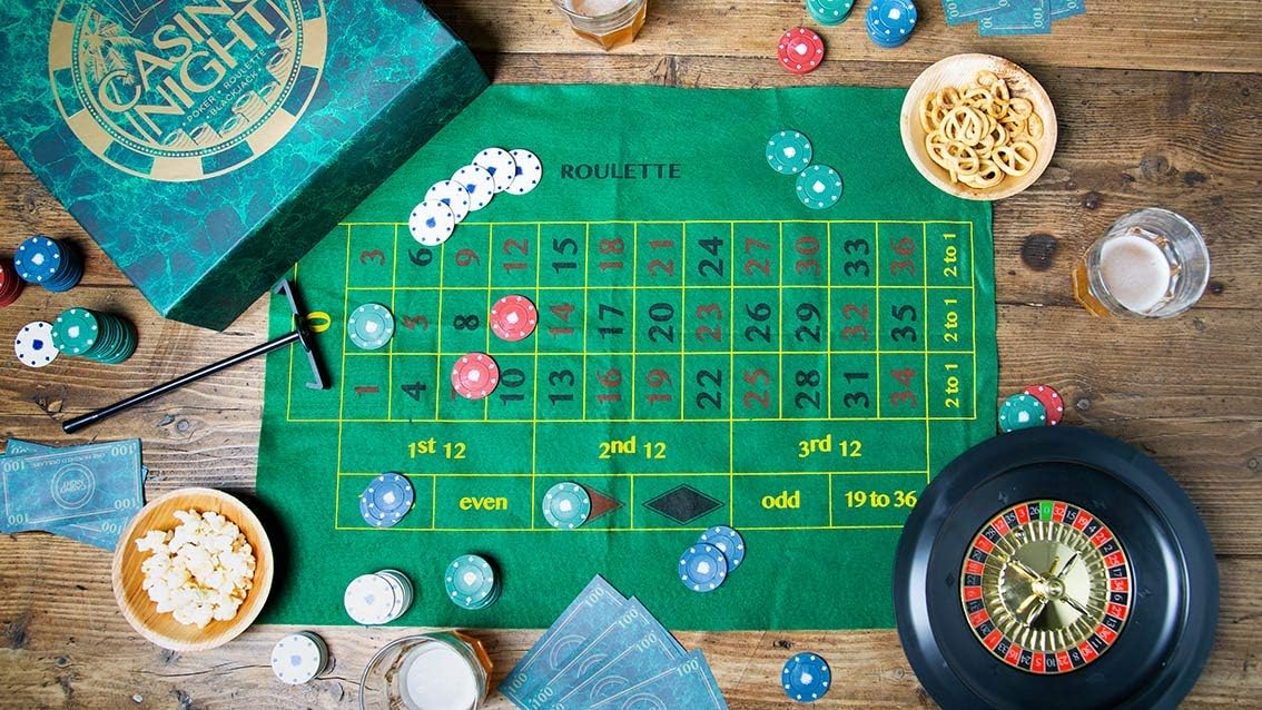 Casino Night Glücksspielset für Erwachsene, Argent