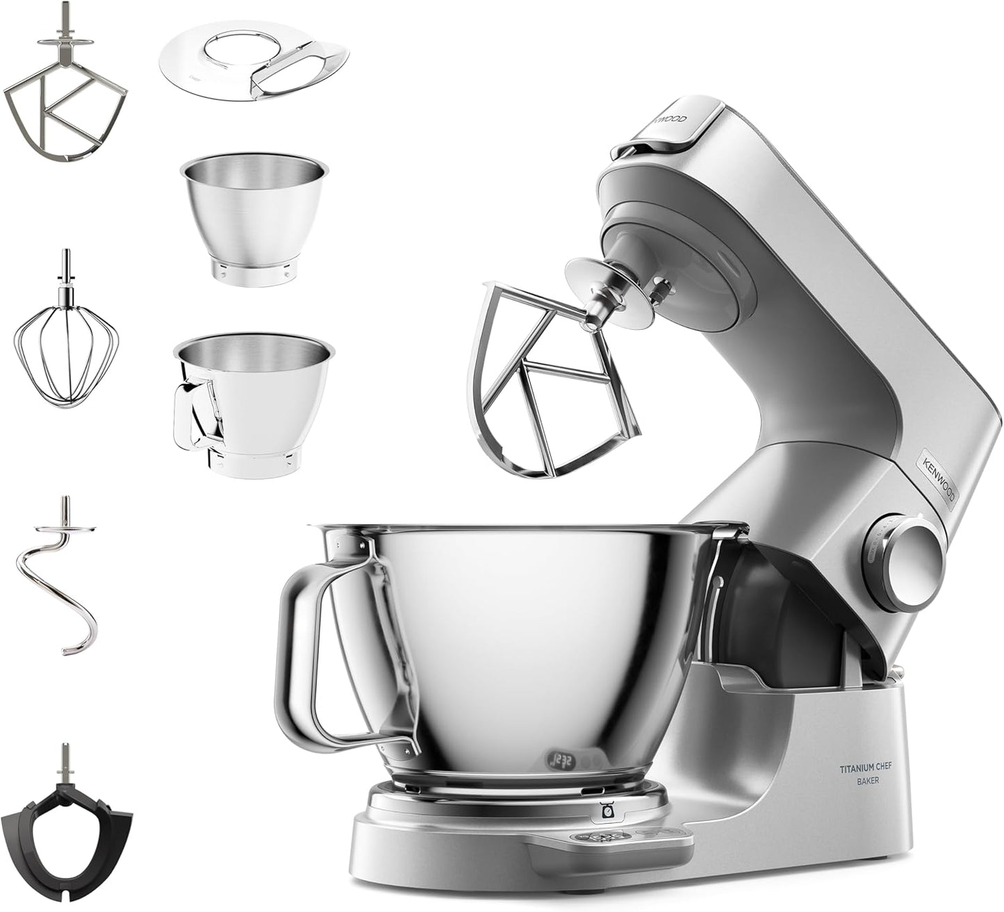 Titanium Chef Küchenmaschine mit Waage, 2 Schalen