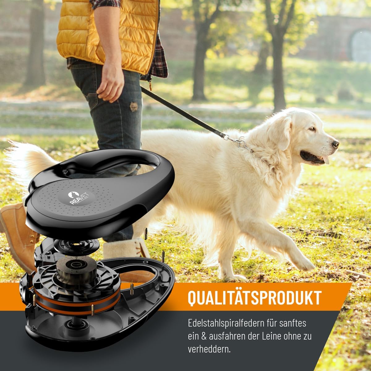 Rollleine mit Bremsstopp, L | 5m | bis 50kg
