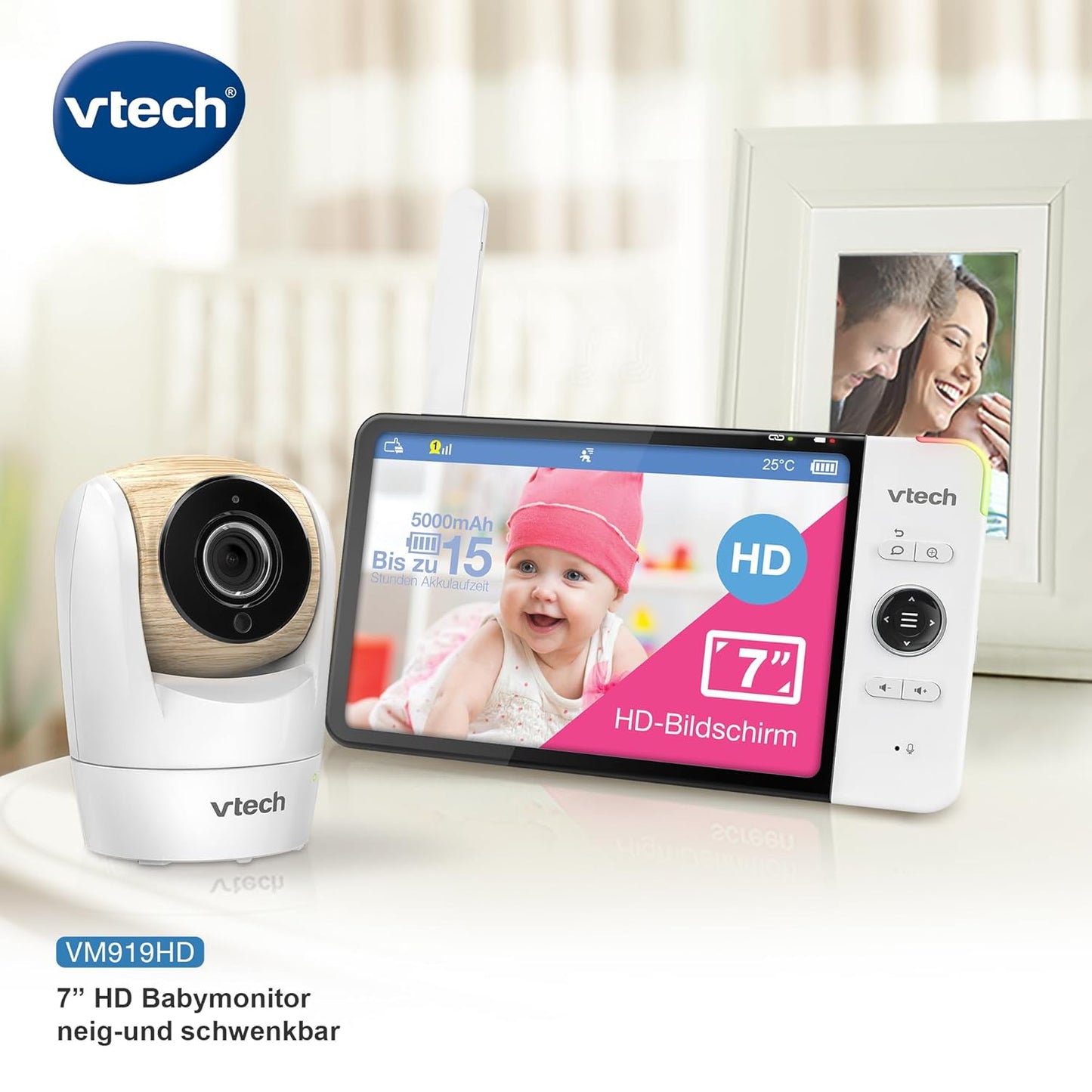 VM919 HD Babyphone mit Kamera, 7" LCD-VM919