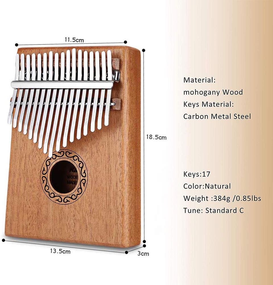 Kalimba 17-Tasten, Mahagoni