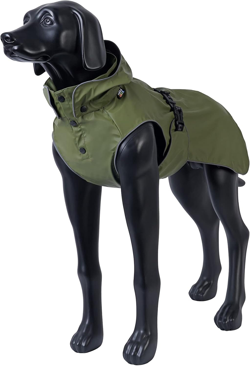 Streamy Eco Hunde-Regenmantel, 55 Dunkel Olivgrün