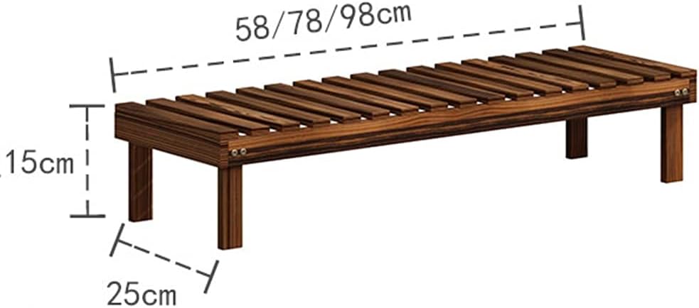 Blumenbank, 58x25x15cm Brown