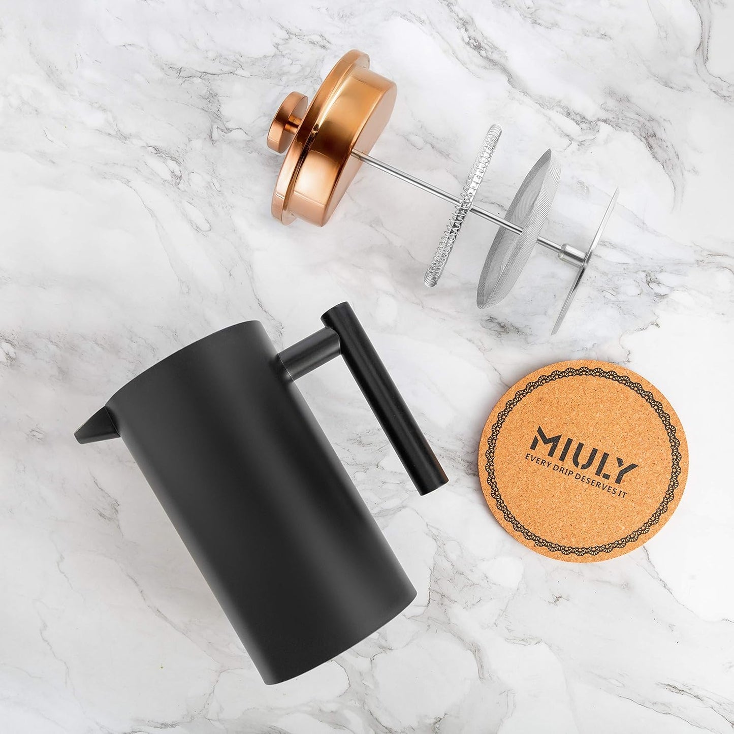 French Press, 1000ml / Schwarz