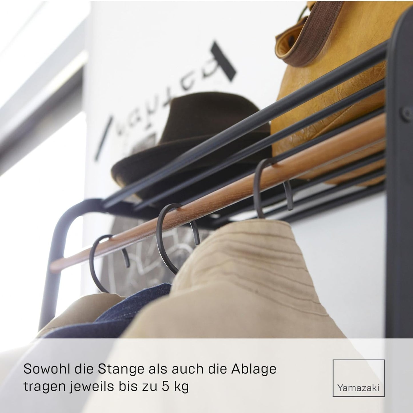 TOWER Standgarderobe, Schwarz