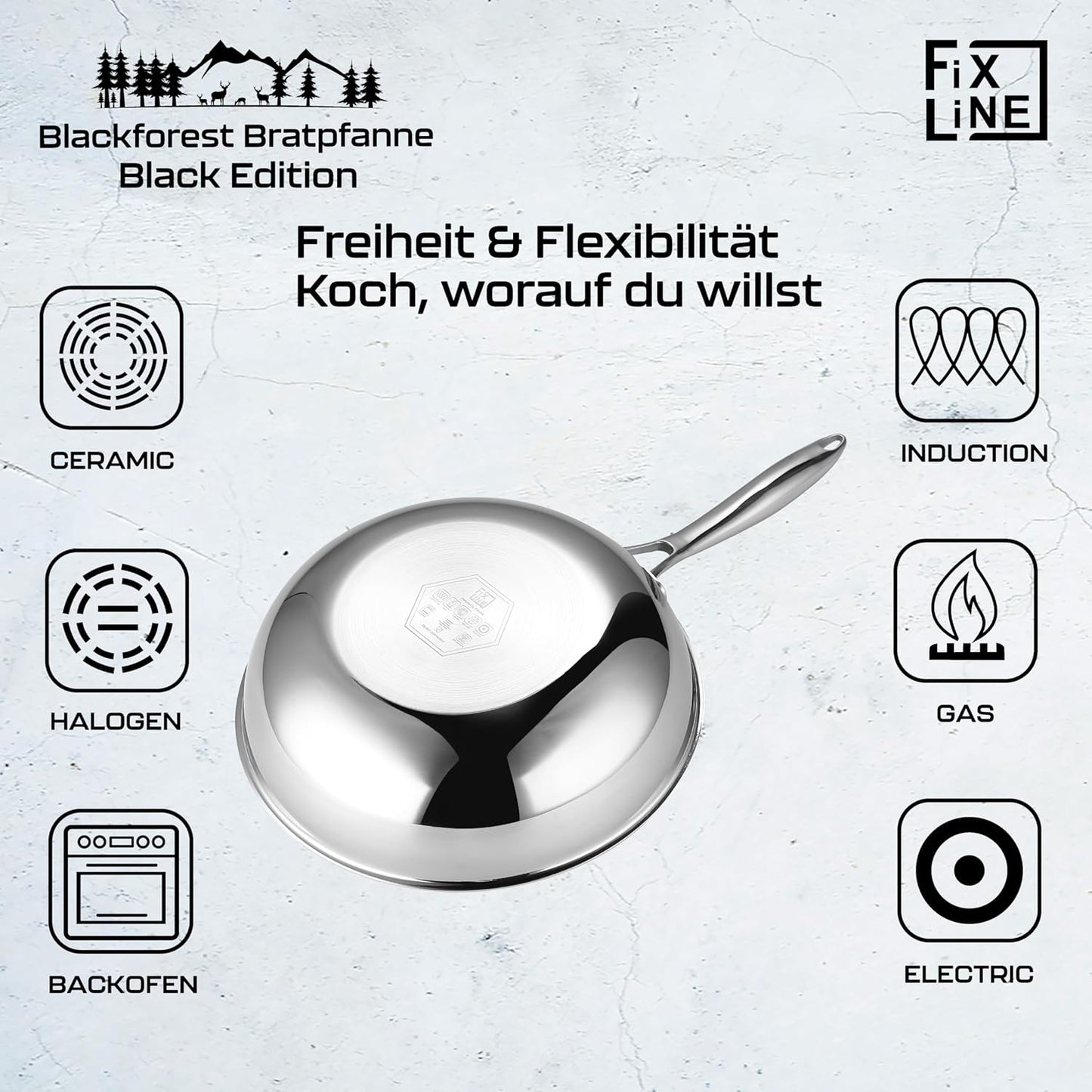Wokpfanne 28 cm, Wok Einzel Wok 28cm beschichtet