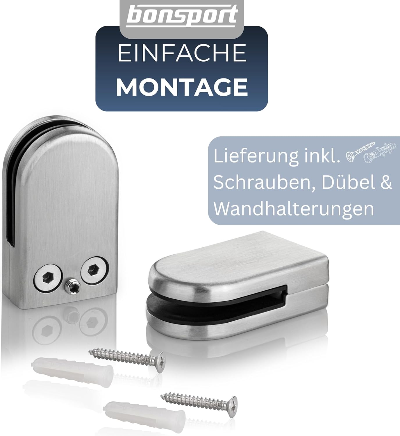 Glas-Wandregal für Badezimmer, 25,4 x 14 x 0,6 cm Klarglas
