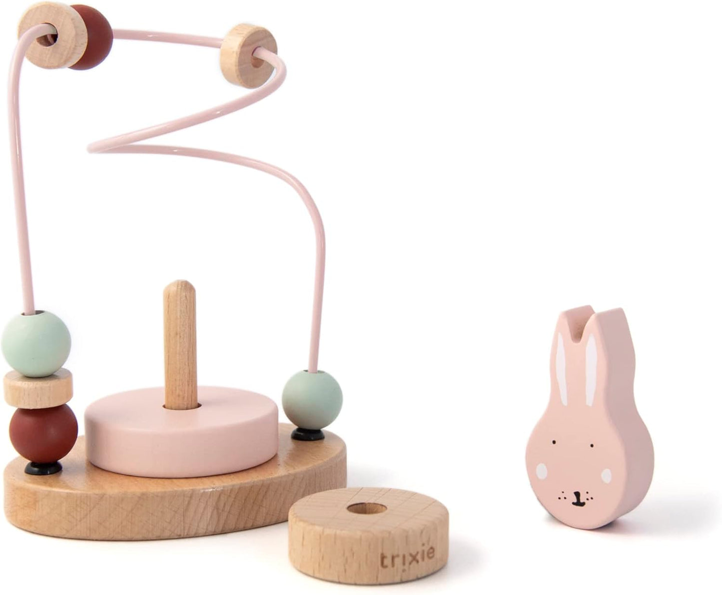 Motorikspirale aus Holz - Mrs. Kaninchen, Mrs Rabbit / Hase