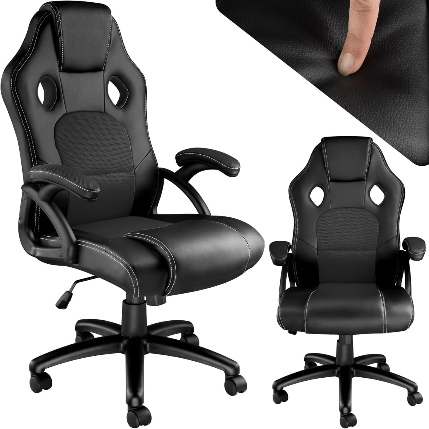 Schreibtischstuhl, Schwarz-schwarz