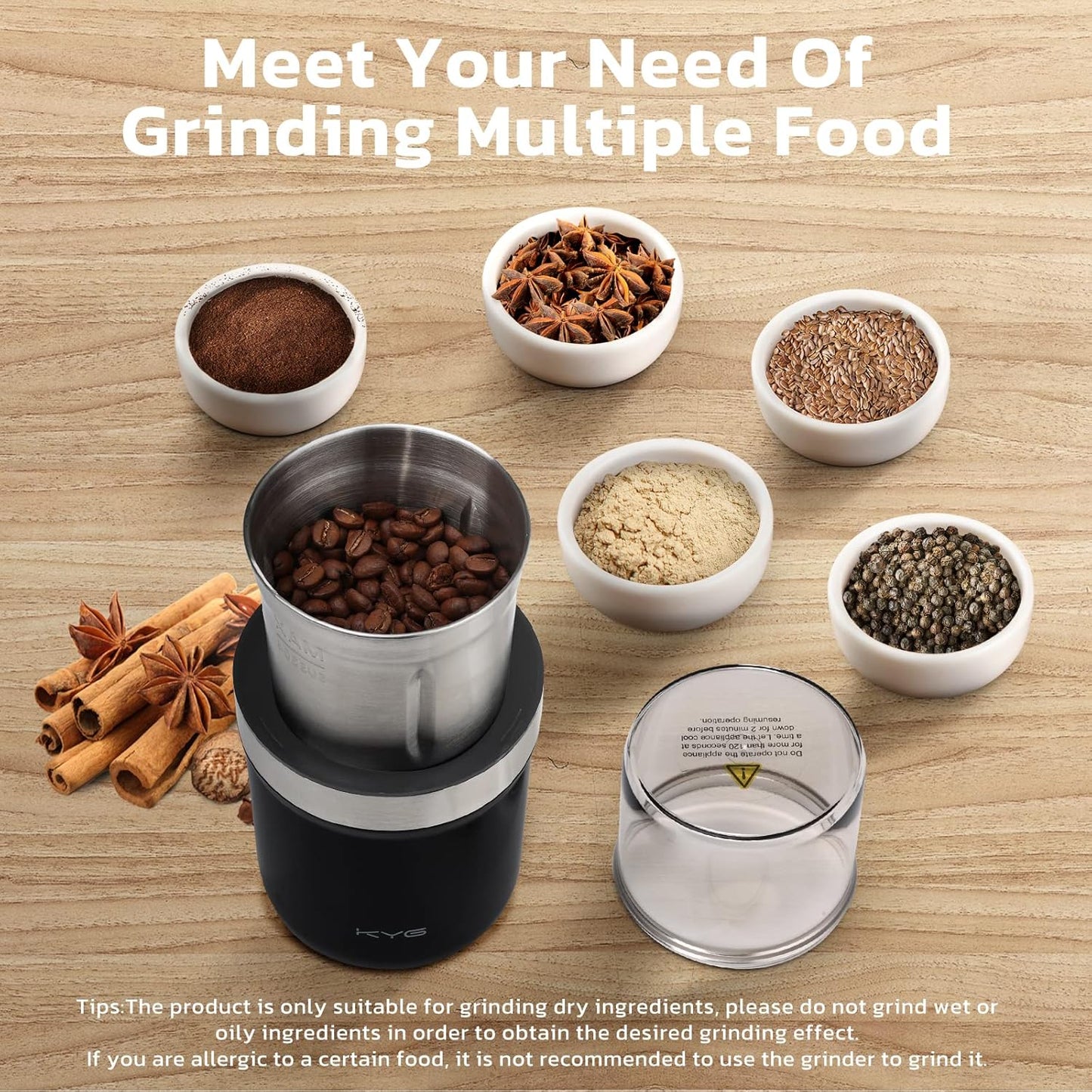 Kaffeemühle, 1 Abnehmbarer Becher