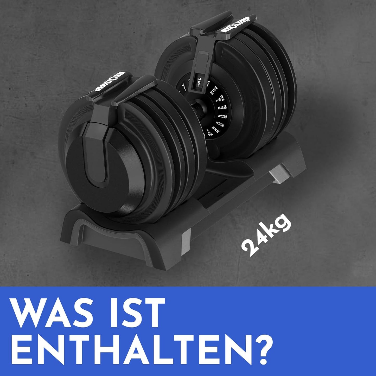 Kurzhantel verstellbar 2-24 kg, Kurzhantel 24 kg