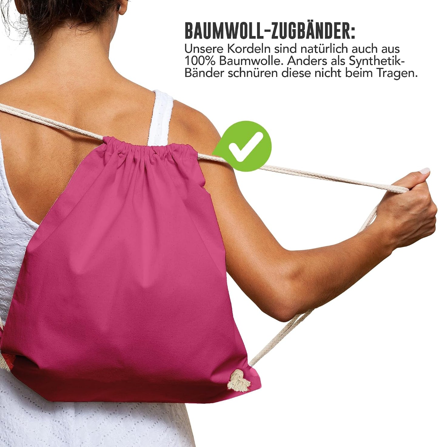 10er-Set Turnbeutel, Rosa 38 x 42 cm
