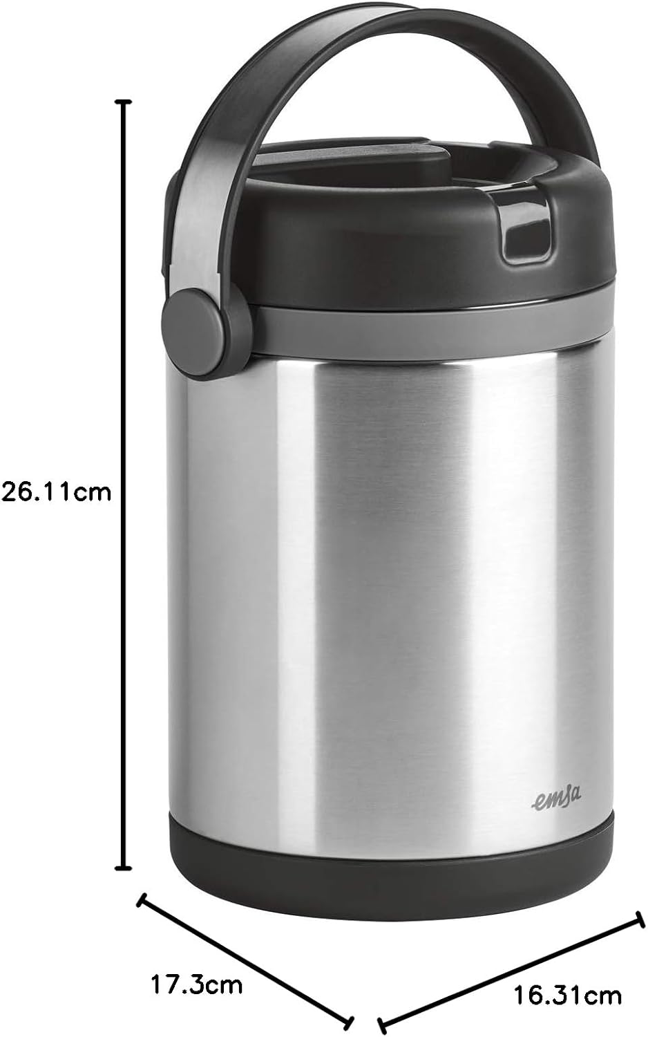 Isolier-Speisegefäss mit Speiseeinsätzen, Schwarz 1.7 L Single