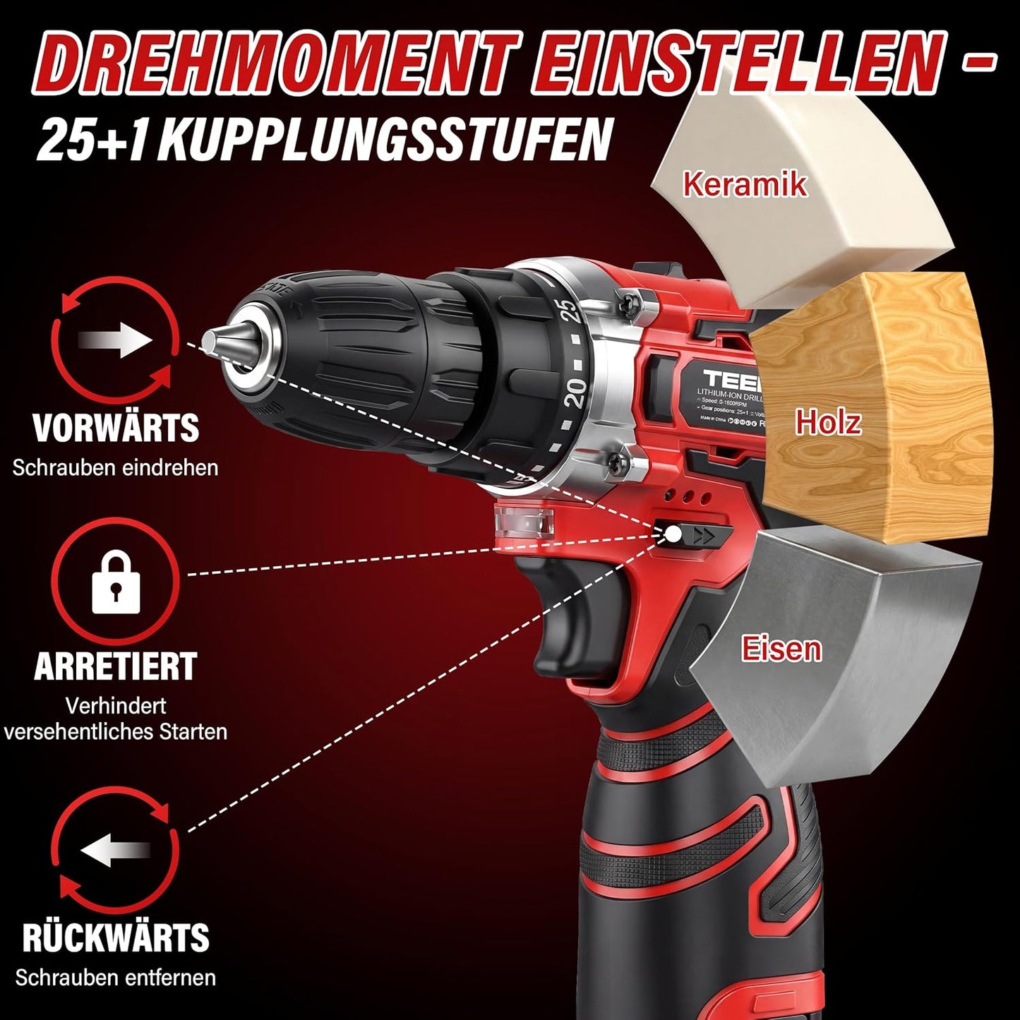 Akku-Schlagbohrschrauber & Winkelschleifer Set, Winkelschleifer+Bohrmaschine