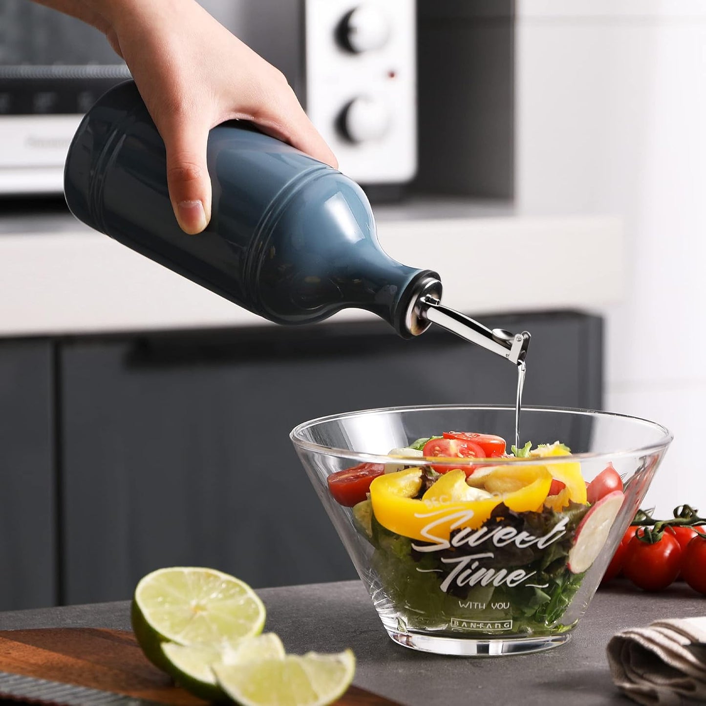 Olivenölspender, 460 ml, Nebelblau 460 ml