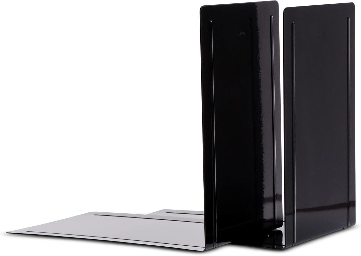 2er-Set Buchstützen für Büro & Regal, Schwarz 24 x 16 x 24 cm Buchstütze