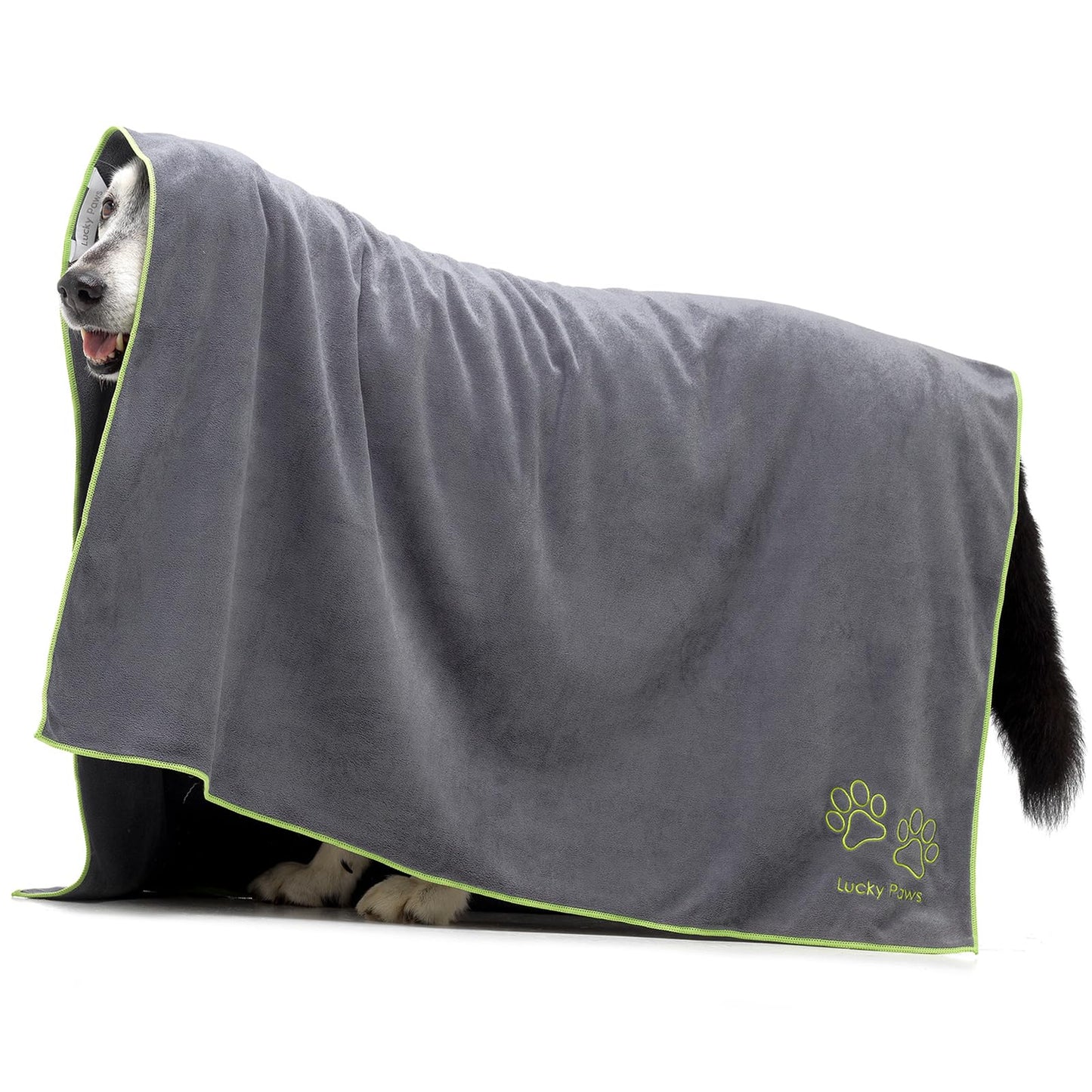 Extra saugfähiges Hundehandtuch (140x100cm), Grau Pack of 1 Riesengröße