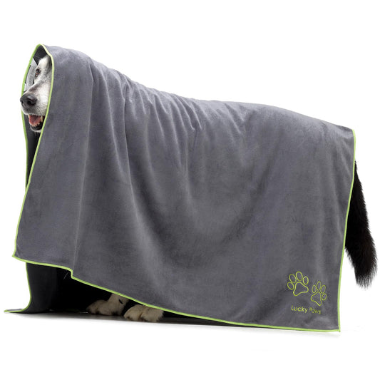Extra saugfähiges Hundehandtuch (140x100cm), Grau Pack of 1 Riesengröße