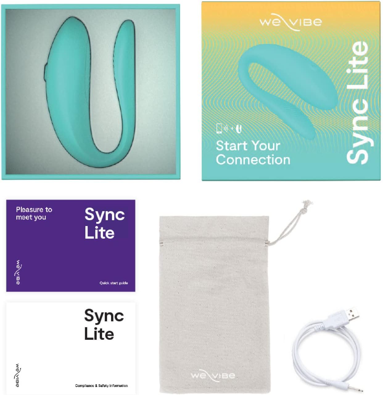 Sync Lite Paarvibrator, wiederaufladbar, Blau