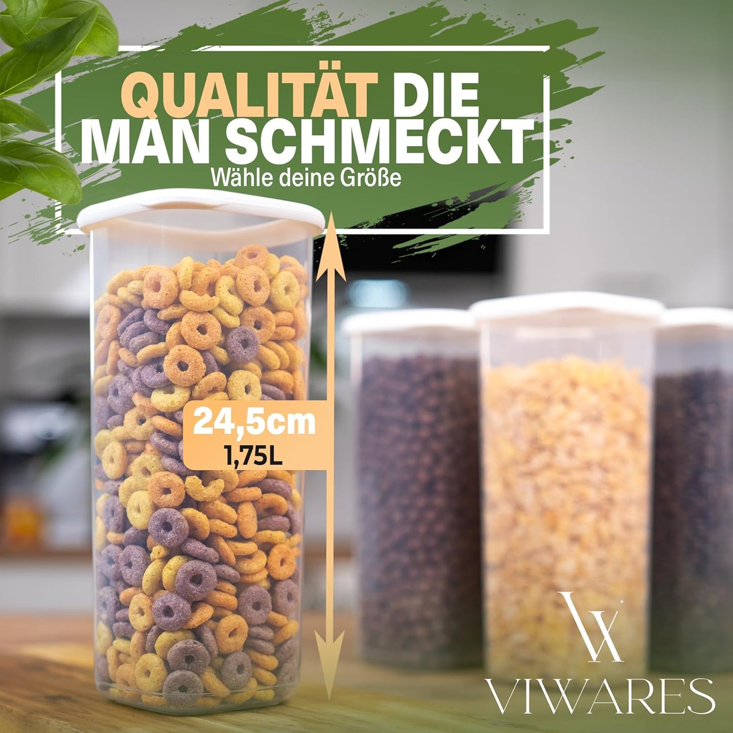 24-teiliges Vorratsdosen-Set, 24er Set Weiss
