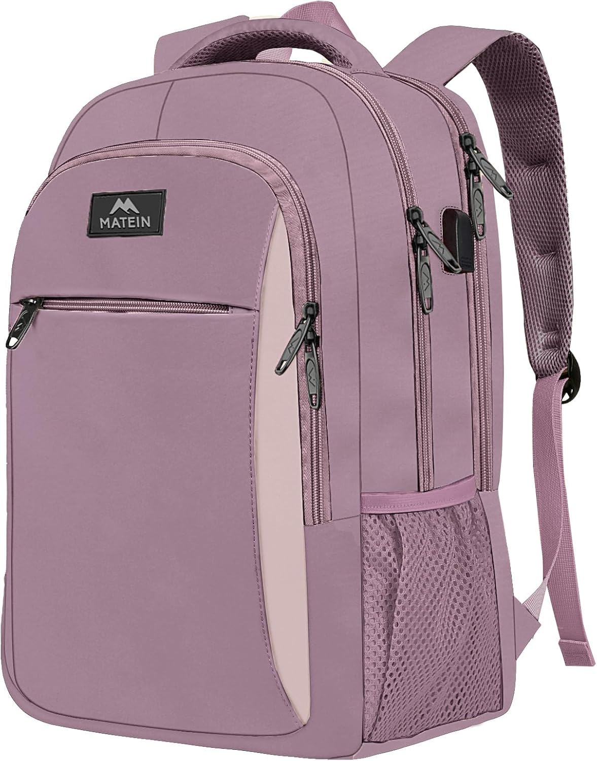 Business Laptop Rucksack mit USB Ladeanschluss, 15.6" Lila