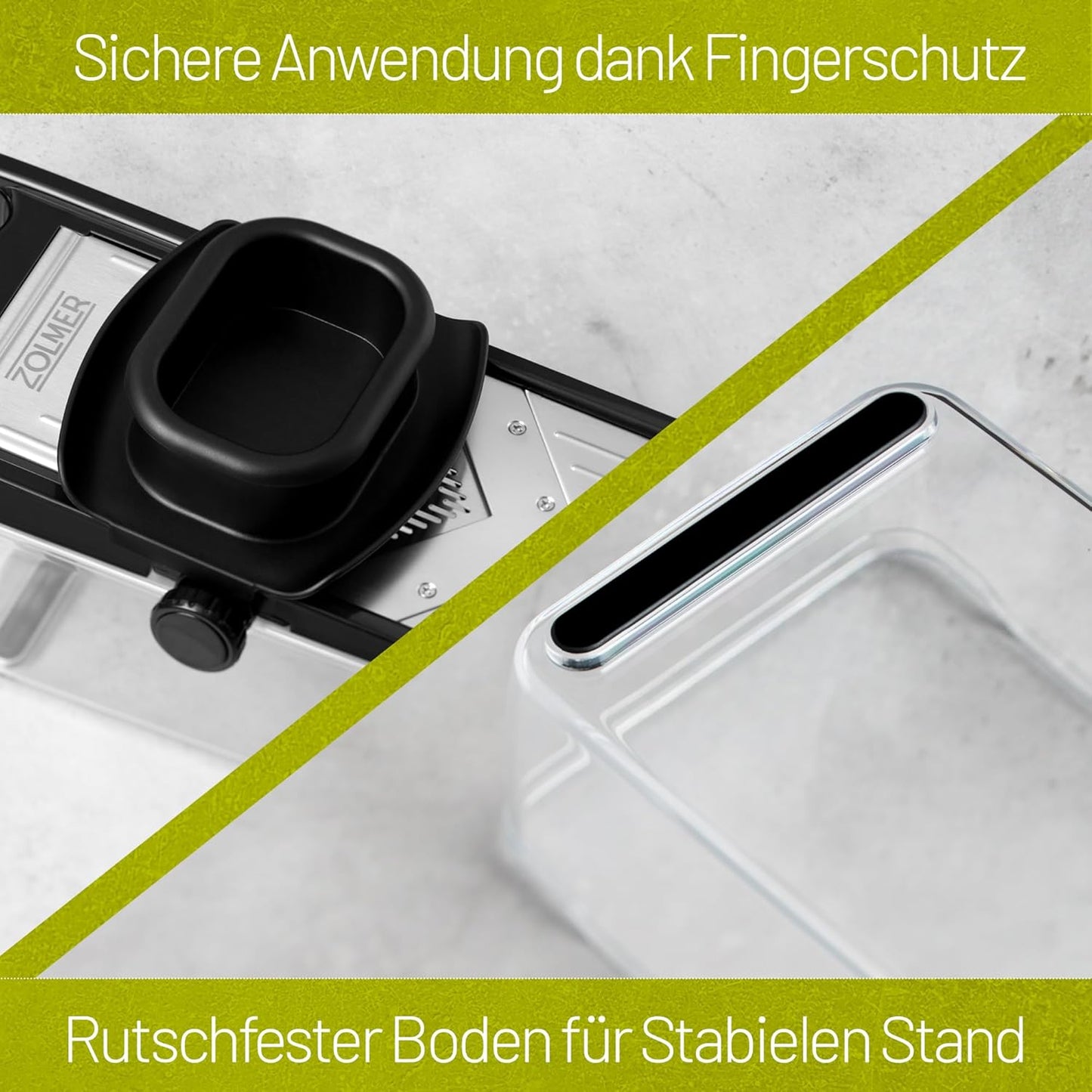 Gemüsehobel inkl. Fingerschutz und Auffangschale, Gemüsehobel