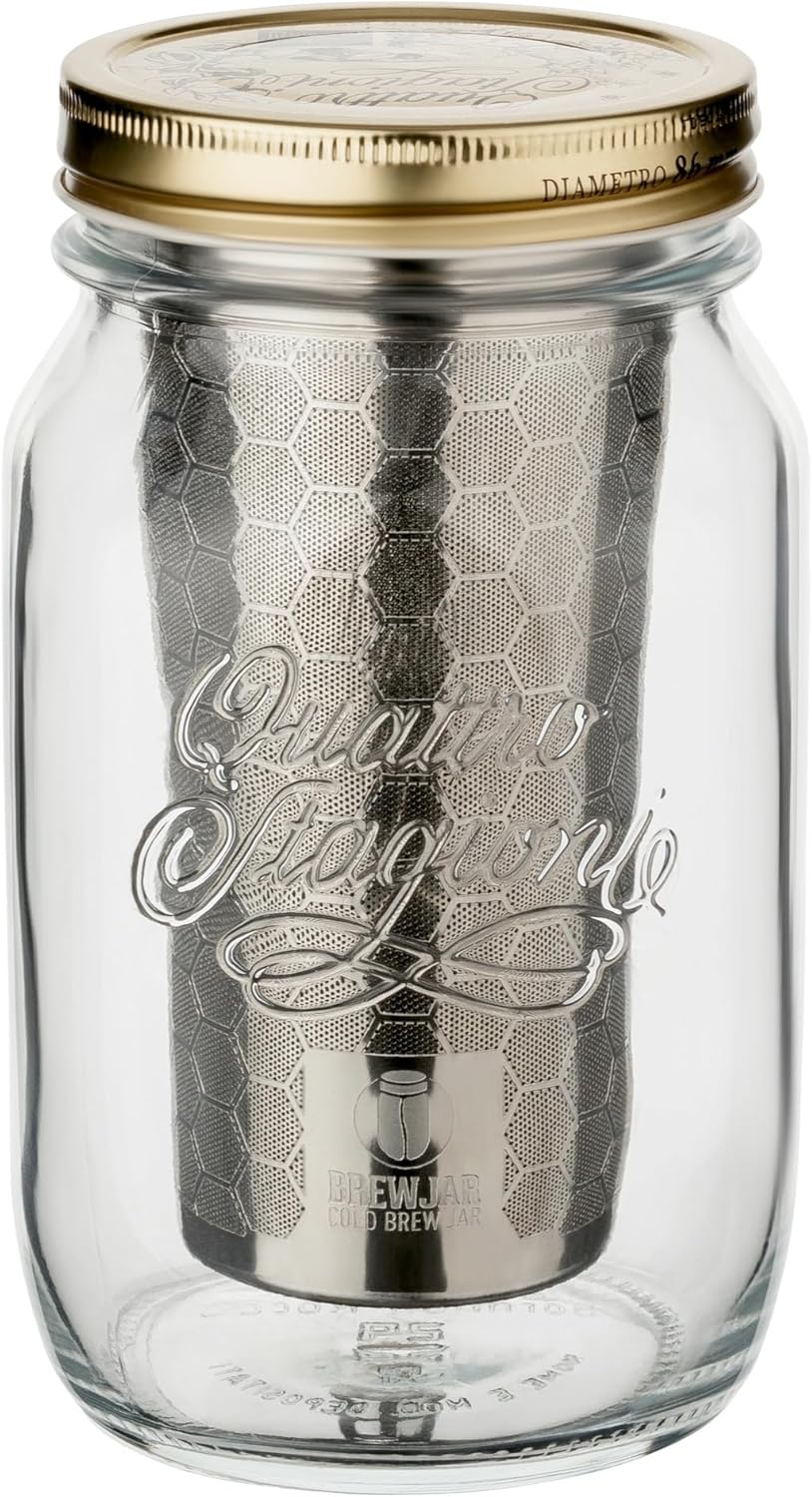 Cold Brew Kaffeezubereiter mit Edelstahlsieb, 1 Liter
