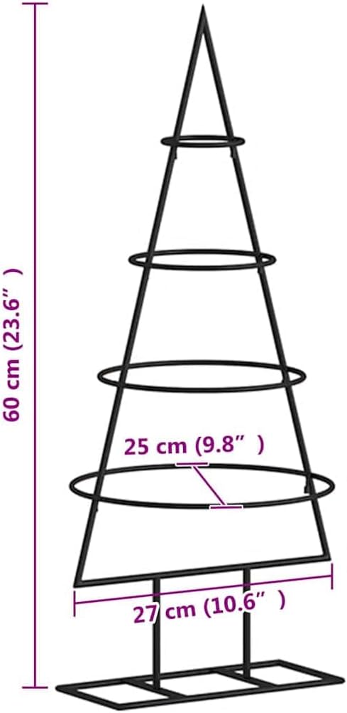 Metall-Weihnachtsbaum mit Ständer, 60 cm